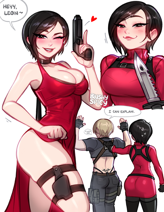 [BUNDLE] Ada Red Dress Print & 2 [MEDIUM] Same Stickers