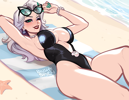 [BUNDLE] Black Cat Swimsuit Sunrise Print & 1 [MEDIUM] Same Sticker