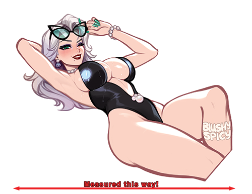 [BUNDLE] Black Cat Swimsuit Sunrise Print & 1 [MEDIUM] Same Sticker