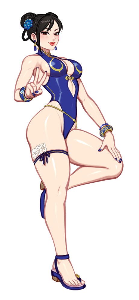 BONUS!!! {STICKER} [MEDIUM/THIN] Chun-Li Swimsuit Full
