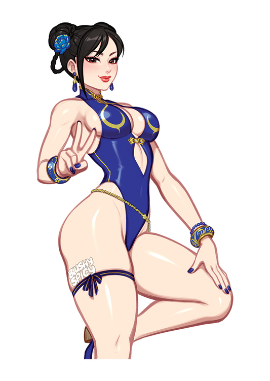 {MAGNET} [MEDIUM] Chun-Li Swimsuit Half