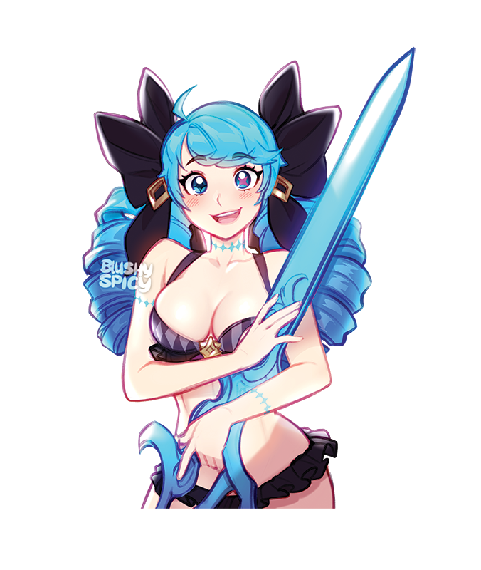 {STICKER} [BIG/WIDE] PP LoL Gwen Scissors