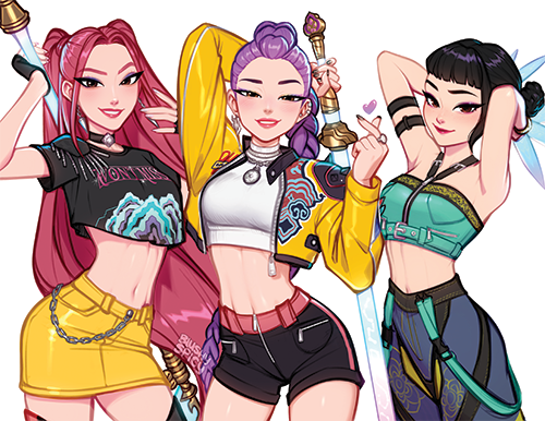 [BUNDLE] HUNTR/X Comp Print & 3 [MEDIUM] Same Stickers