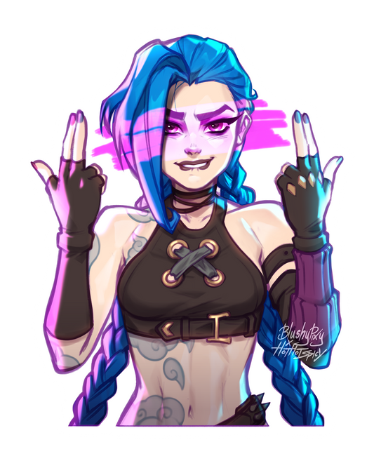 {STICKER} [MEDIUM/WIDE] Jinx Fingerguns