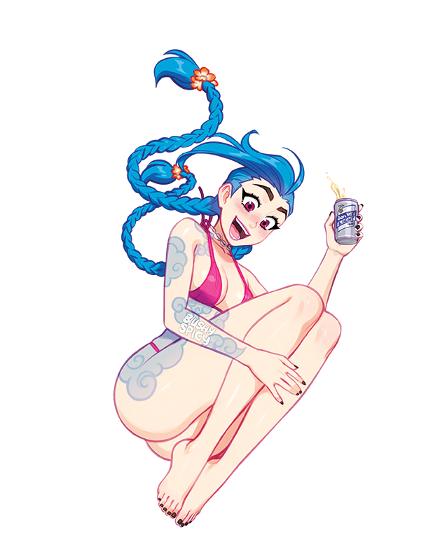 {STICKER} [MEDIUM/WIDE] PP LoL Jinx Cannonball