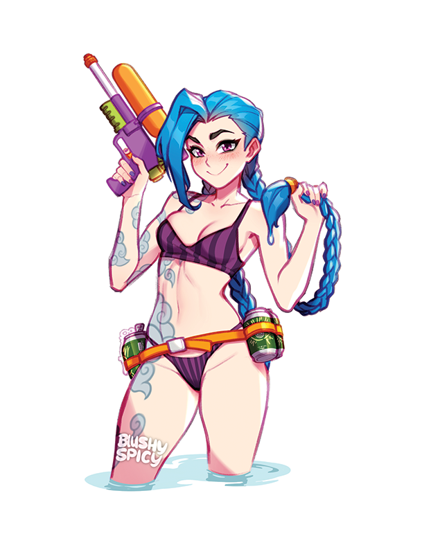 [BUNDLE] LoL PP Jinx '22 Print & 3 [MEDIUM] Same Stickers
