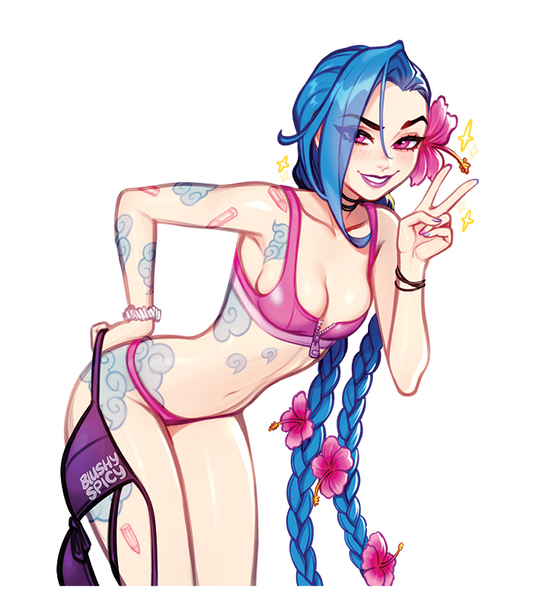 {STICKER} [MEDIUM/WIDE] PP LoL Jinx Mischief