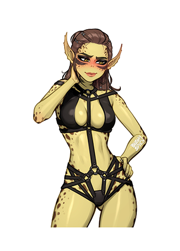 [BUNDLE] Lae'zel Undies Print & 1 [MEDIUM] Same Sticker