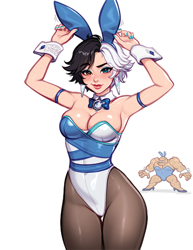 [BUNDLE] Luna Snow Bunny Ears Print & 1 [MEDIUM] Same Sticker