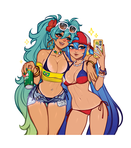 [BUNDLE] Double Miku Selfie Print & 1 [MEDIUM] Same Sticker
