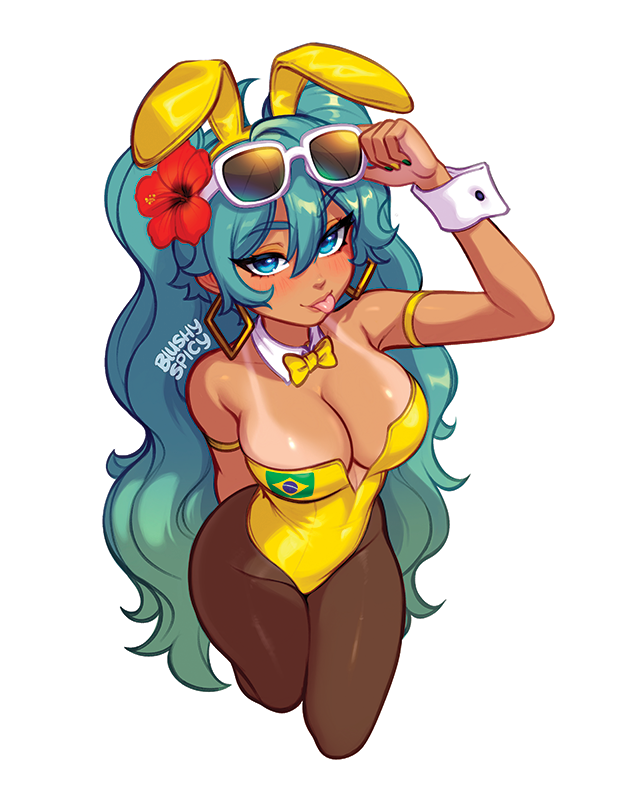 NEW!!! [BUNDLE] Brazilian Miku Blep Bunny Variant Print & 1 [MEDIUM] Same Sticker