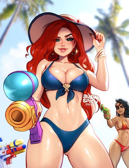 [Print] Pool Party Miss Fortune