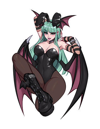 NEW!!! [BUNDLE] Morrigan Goth Bunny Alt Print & 1 [MEDIUM] Same Sticker
