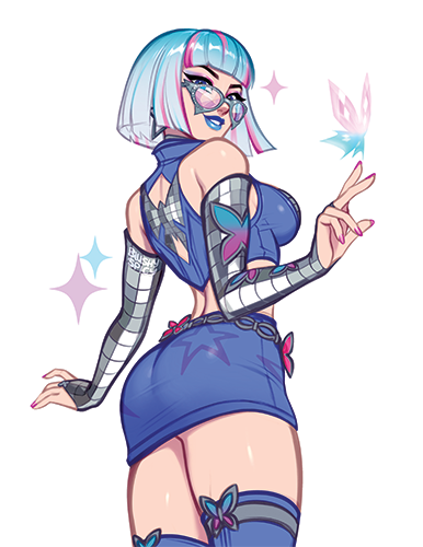 [BUNDLE] Psylocke Pulse Behind Print & 1 [MEDIUM] Same Sticker