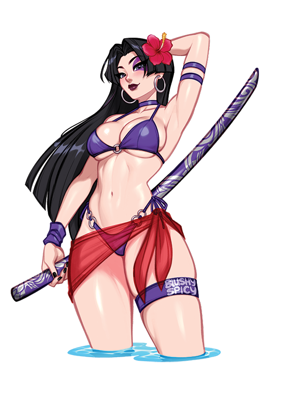 [BUNDLE] Psylocke Vengeance Bikini Print & 2 [MEDIUM] Same Stickers