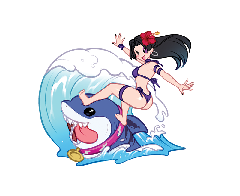 BONUS!!! {MAGNET} [LARGE/WIDE] Psylocke & Jeff Surf