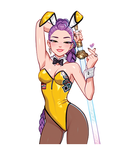 NEW!!! [BUNDLE] Rumi Saingeom Bunny Variant Print & 1 [MEDIUM] Same Sticker