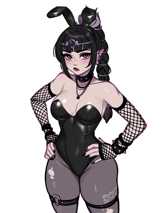 NEW!!! [BUNDLE] Shadowheart Mall Goth Bunny Variant Print & 1 [MEDIUM] Same Sticker