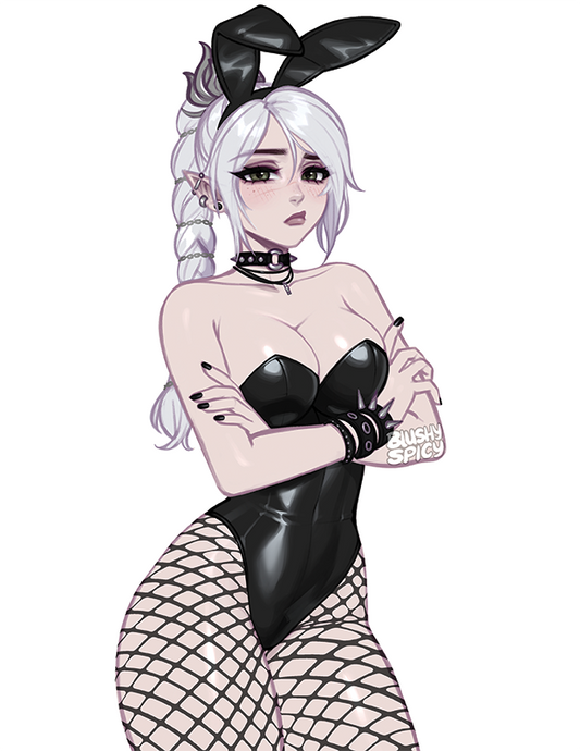 NEW!!! [BUNDLE] Shadowheart Goth Cross Bunny Variant Print & 1 [MEDIUM] Same Sticker