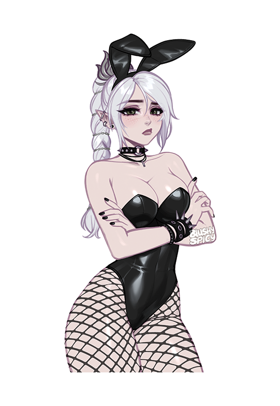 NEW!!! [BUNDLE] Shadowheart Goth Cross Bunny Variant Print & 1 [MEDIUM] Same Sticker