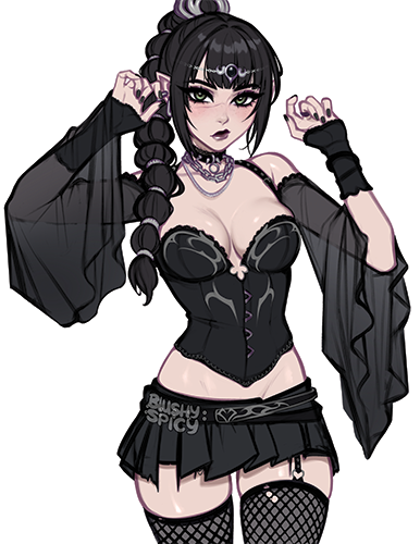 [BUNDLE] Shadowheart Goth Pose Print & 1 [MEDIUM] Same Sticker
