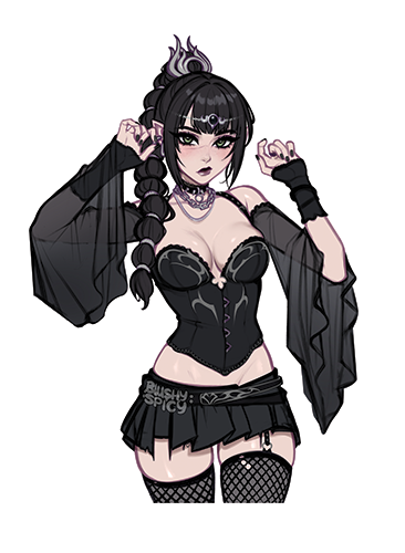 [BUNDLE] Shadowheart Goth Pose Print & 1 [MEDIUM] Same Sticker