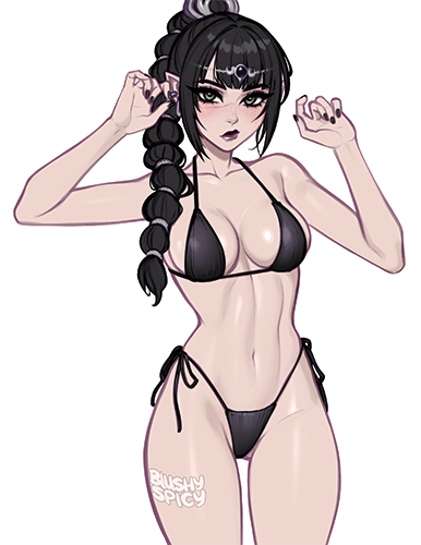 [BUNDLE] Shadowheart Goth Bikini Alt Print & 1 [MEDIUM] Same Sticker