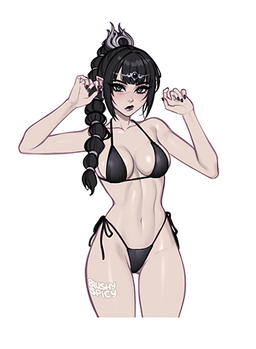 [BUNDLE] Shadowheart Goth Bikini Alt Print & 1 [MEDIUM] Same Sticker