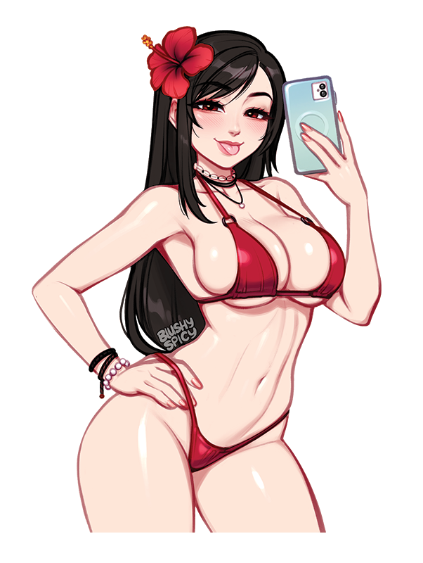 {STICKER} [MEDIUM] Tifa Red Bikini