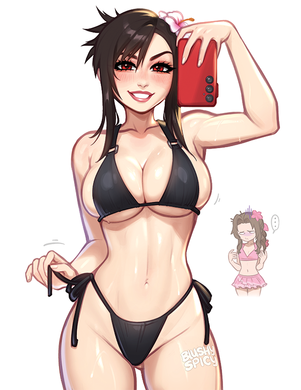 [BUNDLE] Tifa Bikini Selfie Print & 1 [MEDIUM] Same Sticker