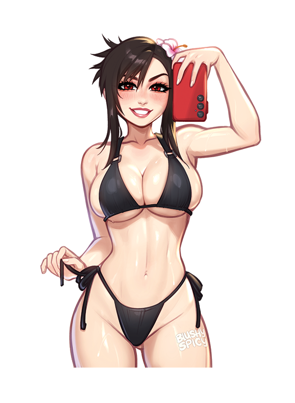 [BUNDLE] Tifa Bikini Selfie Print & 1 [MEDIUM] Same Sticker