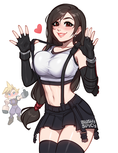 [BUNDLE] Tifa Suspenders Print & 1 [MEDIUM] Same Sticker