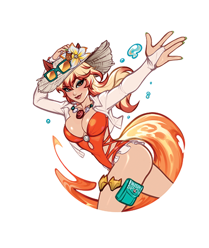 NEW!!! {MAGNET} [LARGE/WIDE] Coastal Kumiho White Fox