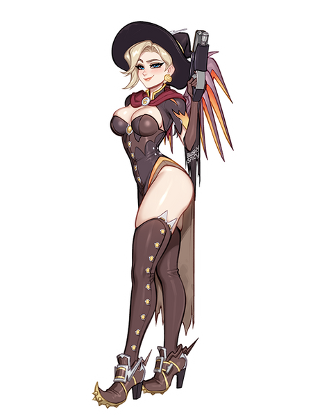 BONUS!! [MEDIUM/THIN] Witch Mercy Full Body Sticker