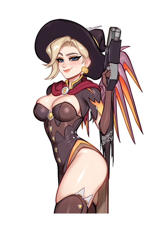 [BUNDLE] Witch Mercy Outfit Print & 3 [MEDIUM] Same Stickers