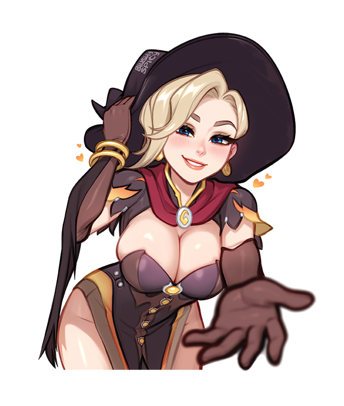 [BUNDLE] Witch Mercy Outfit Print & 3 [MEDIUM] Same Stickers