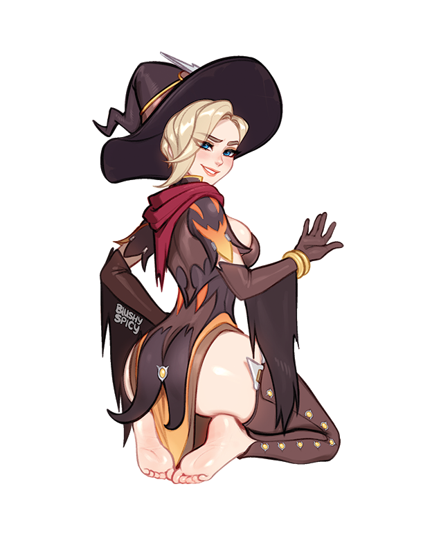 [BUNDLE] Witch Mercy Outfit Print & 3 [MEDIUM] Same Stickers