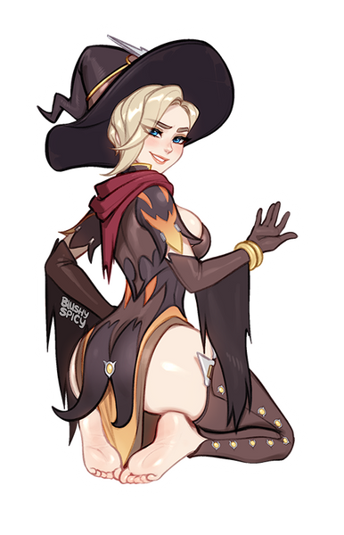 [LARGE] Witch Mercy Rez Sticker