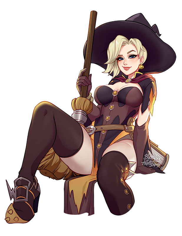 [BUNDLE] Witch Mercy Sit Print & 1 [MEDIUM] Same Sticker