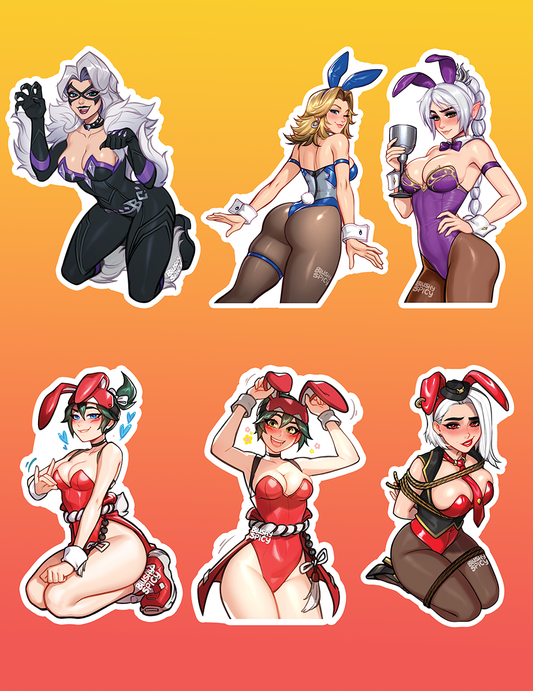 {MAGNET BUNDLE} 6 [BIG] Spring Bunnies Sale 3 + Black Cat